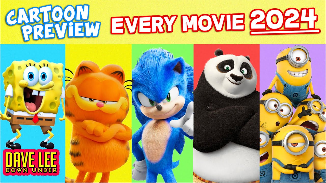 Every CARTOON MOVIE 2024 - 20+ Upcoming Movies! (Kung Fu Panda 4, Sonic 3, Spongebob, Garfield)