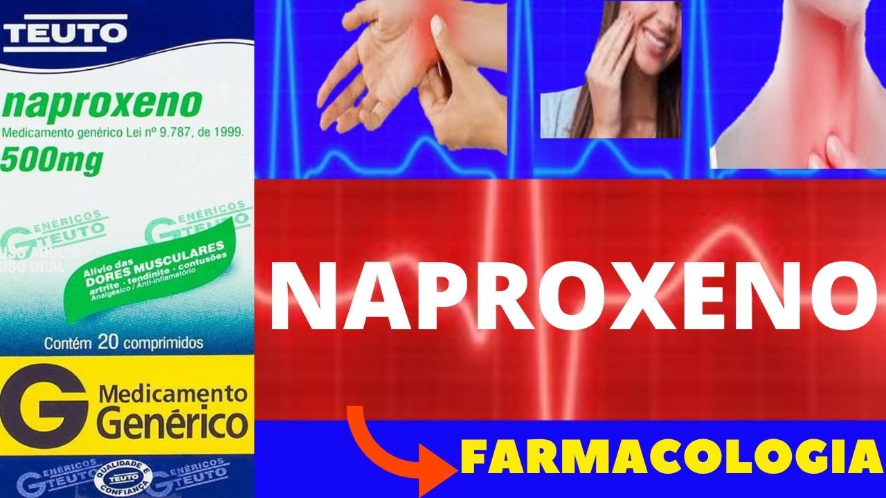 NAPROXENO - PARA QUE SERVE, COMO TOMAR, COMO FUNCIONA, EFEITOS COLATERAIS - FARMACOLOGIA