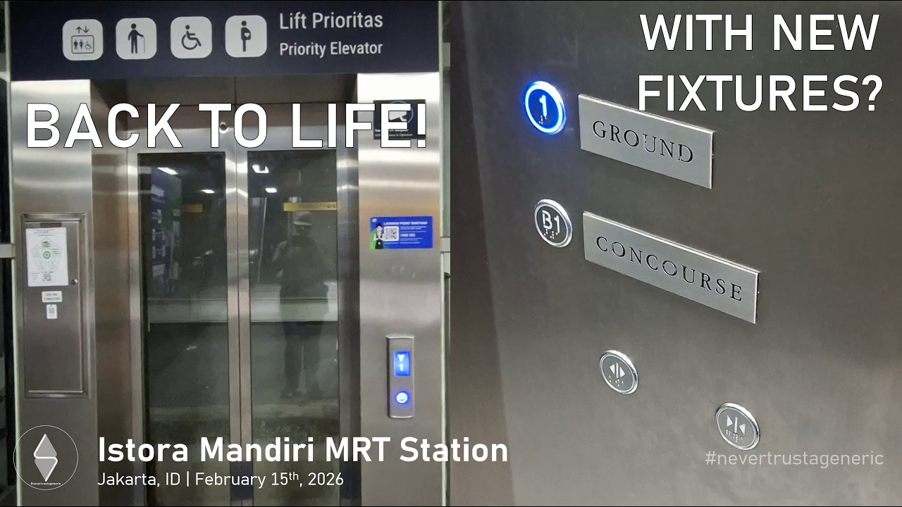 [19.5:9 TRIAL] BACK TO LIFE! OTIS Gen2 Scenic Lift / Elevator - Istora Mandiri MRT Station, Jakarta