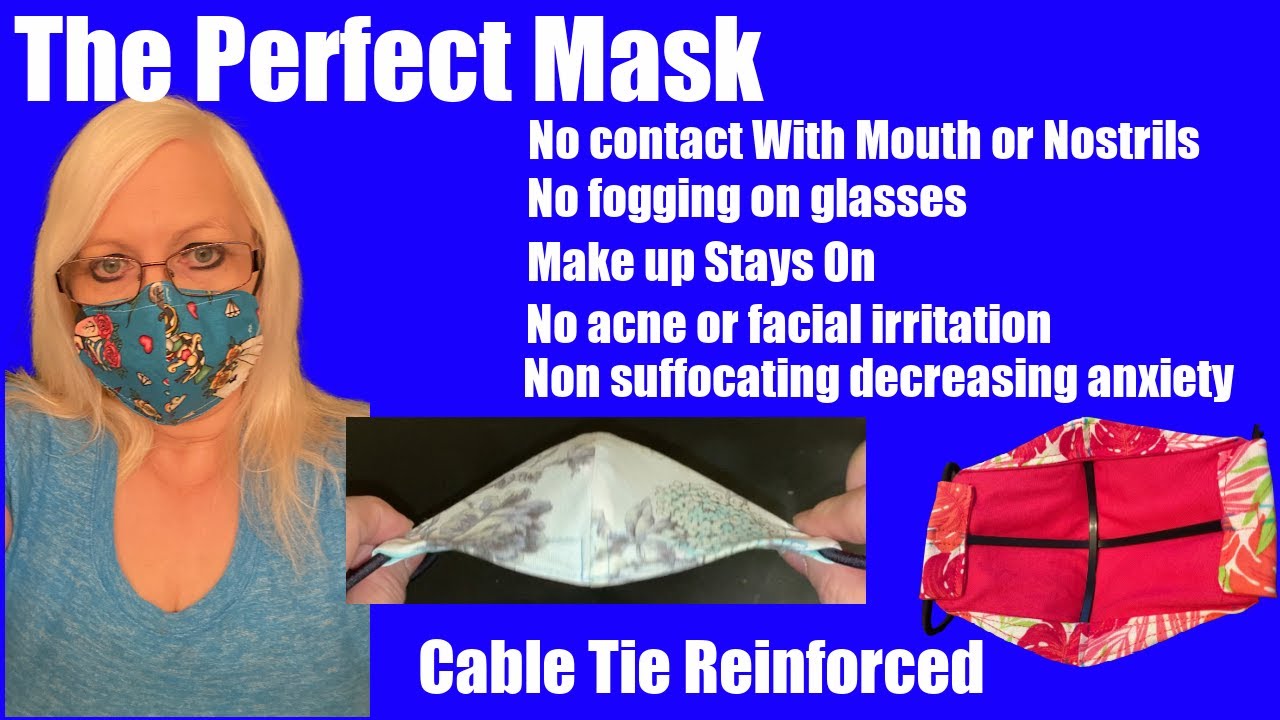 The Perfect Mask Cable Tie Reinforced No fogging Make Up Stays On No Suffocating Decreasing Anxiety