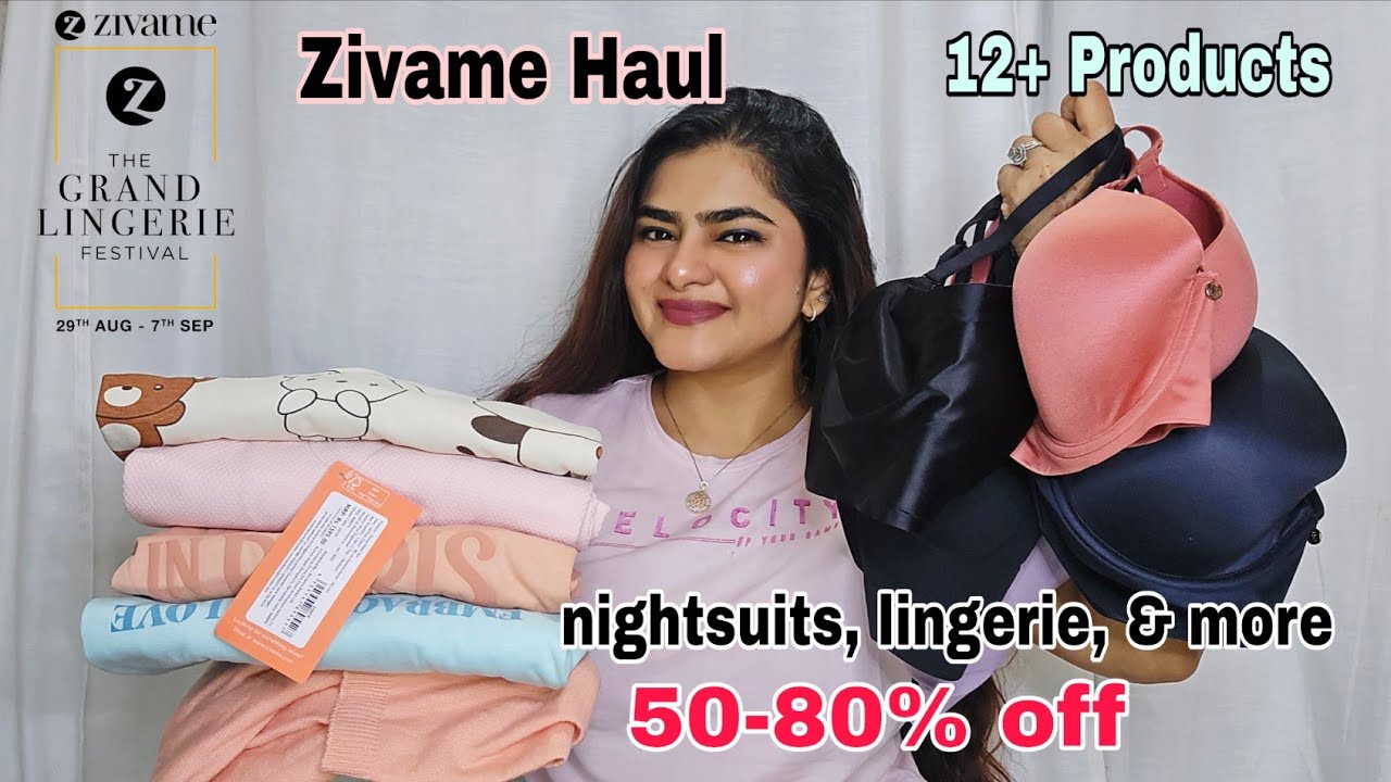 Zivame Haul - Nightsuit, Lingerie & More | 50-80% off | Grand Lingerie Festive Sale 2025