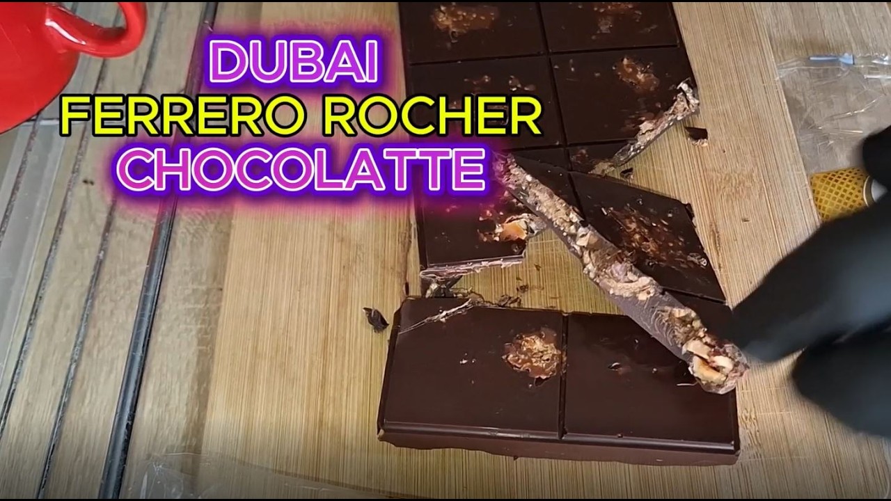 🇺🇲ASMR Dubai Ferrero Rocher CHOCOLATE VIRAL RECIPE HOW TO MAKE
