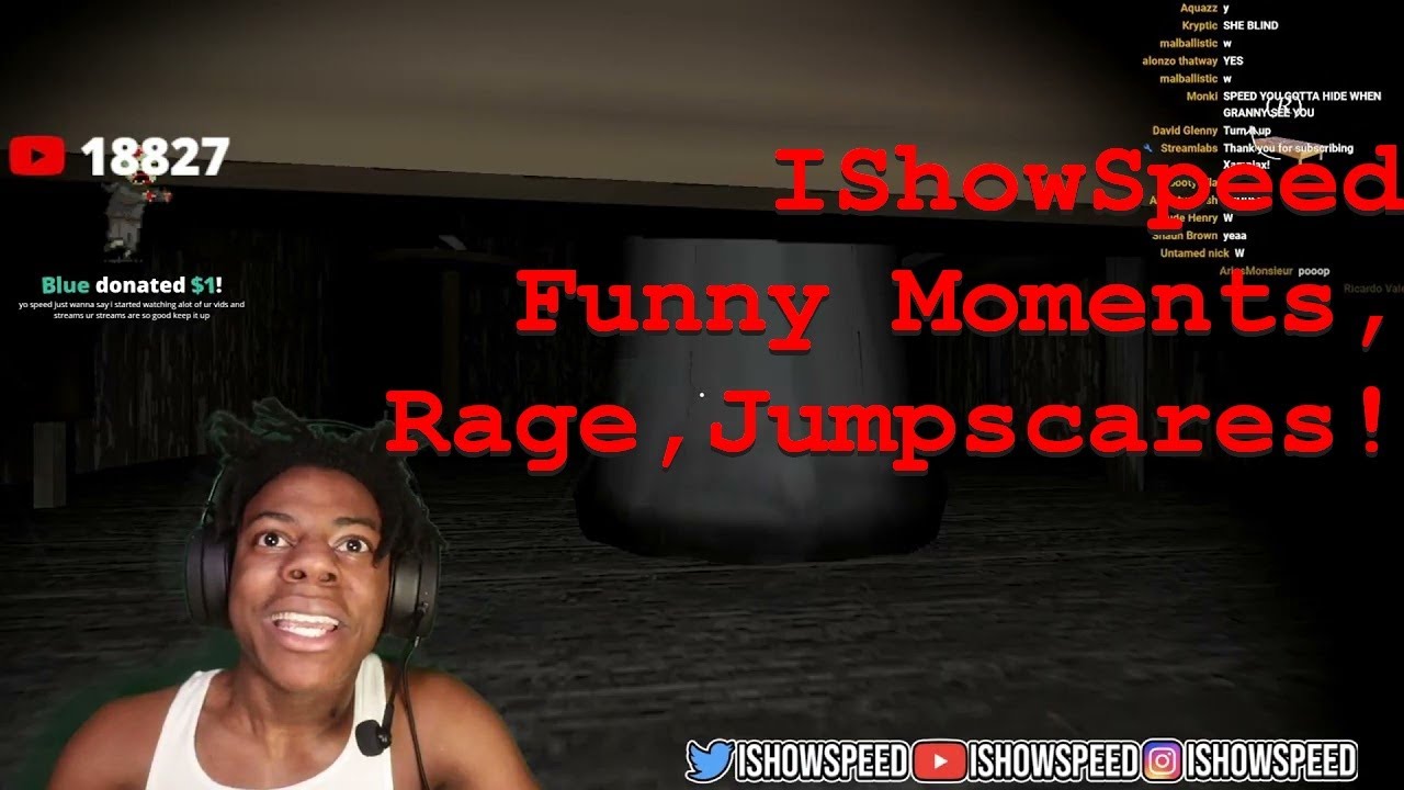IShowSpeed RAGE, FUNNY Moments -JUMPSCARES- Compilation (4k)