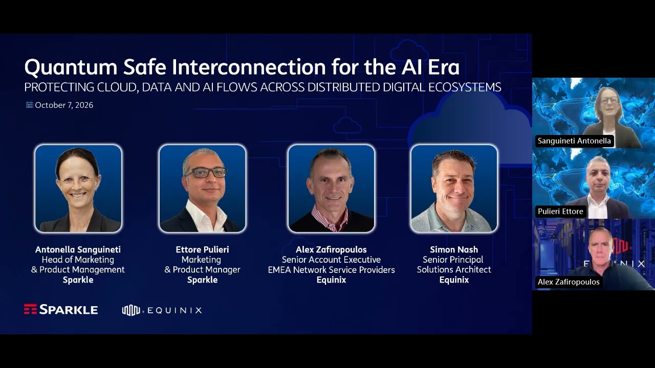 Sparkle and Equinix webinar - Quantum Safe Interconnection for the AI Era