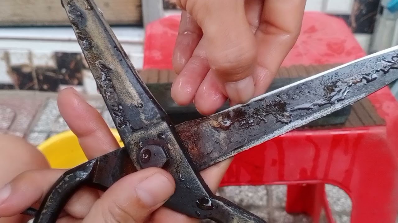 kỹ thuật mài kéo cắt may cực sắc, kéo cắt cả loại tôn thép