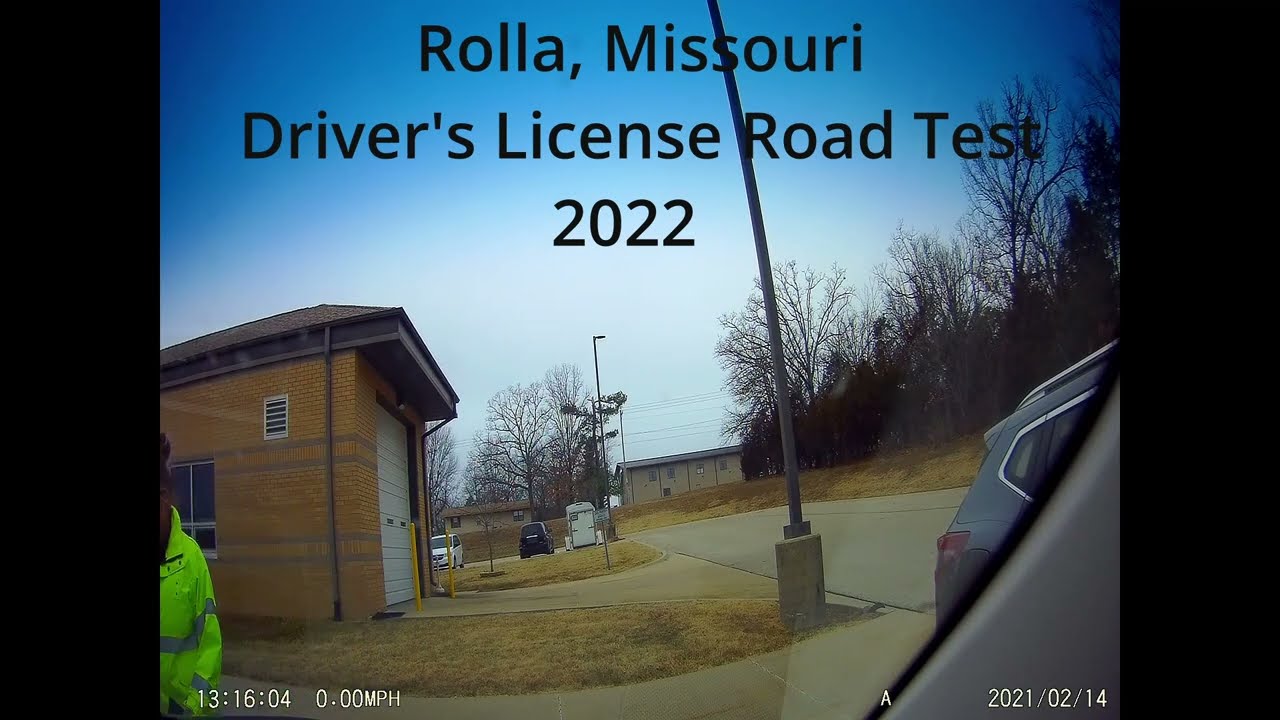 Missouri driver's license exam route: Rolla