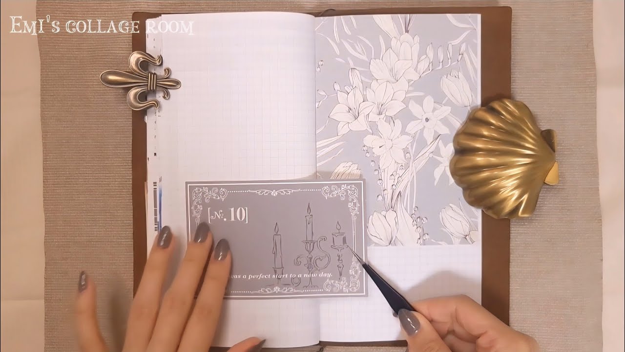 ASMR 霧色コラージュ🩶🩵 Misty Gray Collage 안개빛 그레이 콜라주