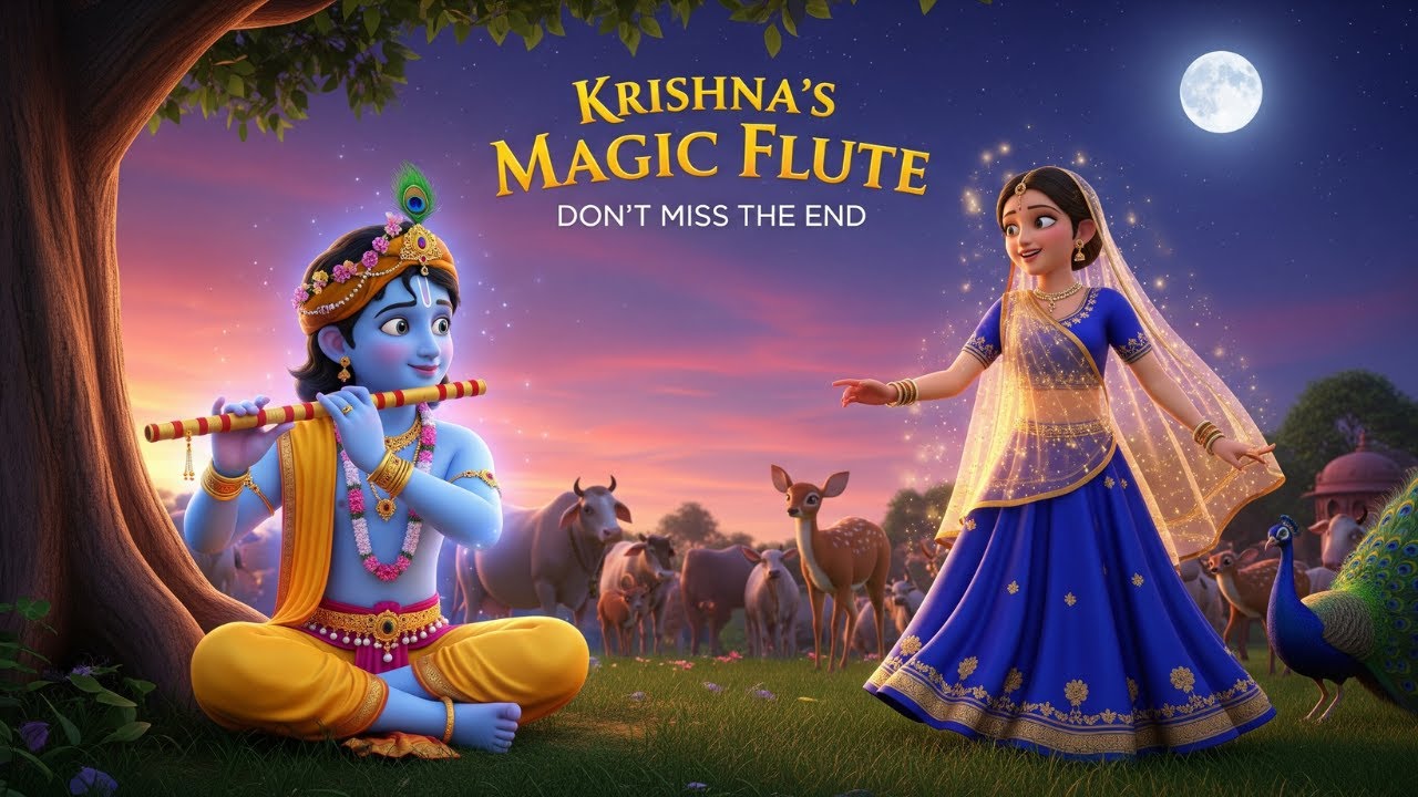 Krishna’s Magic Flute | Janmashtami Special Kids Song | Radha Krishna Story | Candy Cartoonz
