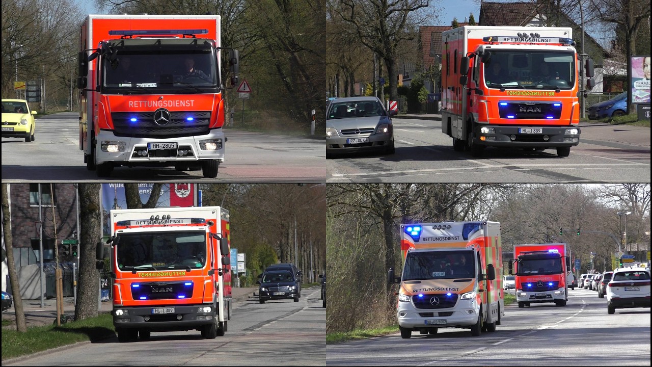 2 Adipositas-Eins&auml;tze in 24h! STW Hamburg & SRTW L&uuml;beck im Einsatz in Ahrensburg | Einsatzfahrten