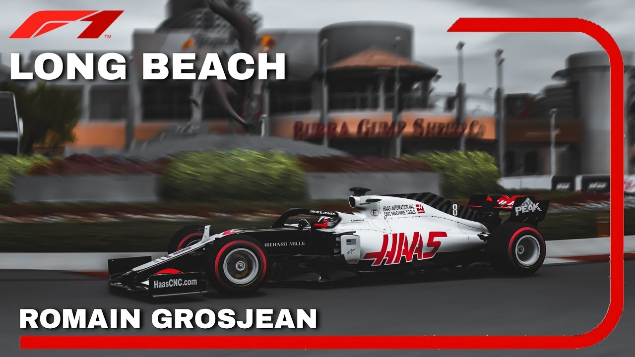 Grosjean onboard at Long Beach! 2021 Haas | Assetto Corsa