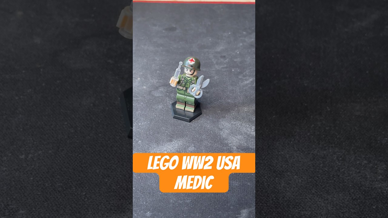 Lego ww2 American medic figure #lego #legoww2 #legostopmotion #legos #ww2 #stopmotionanimation