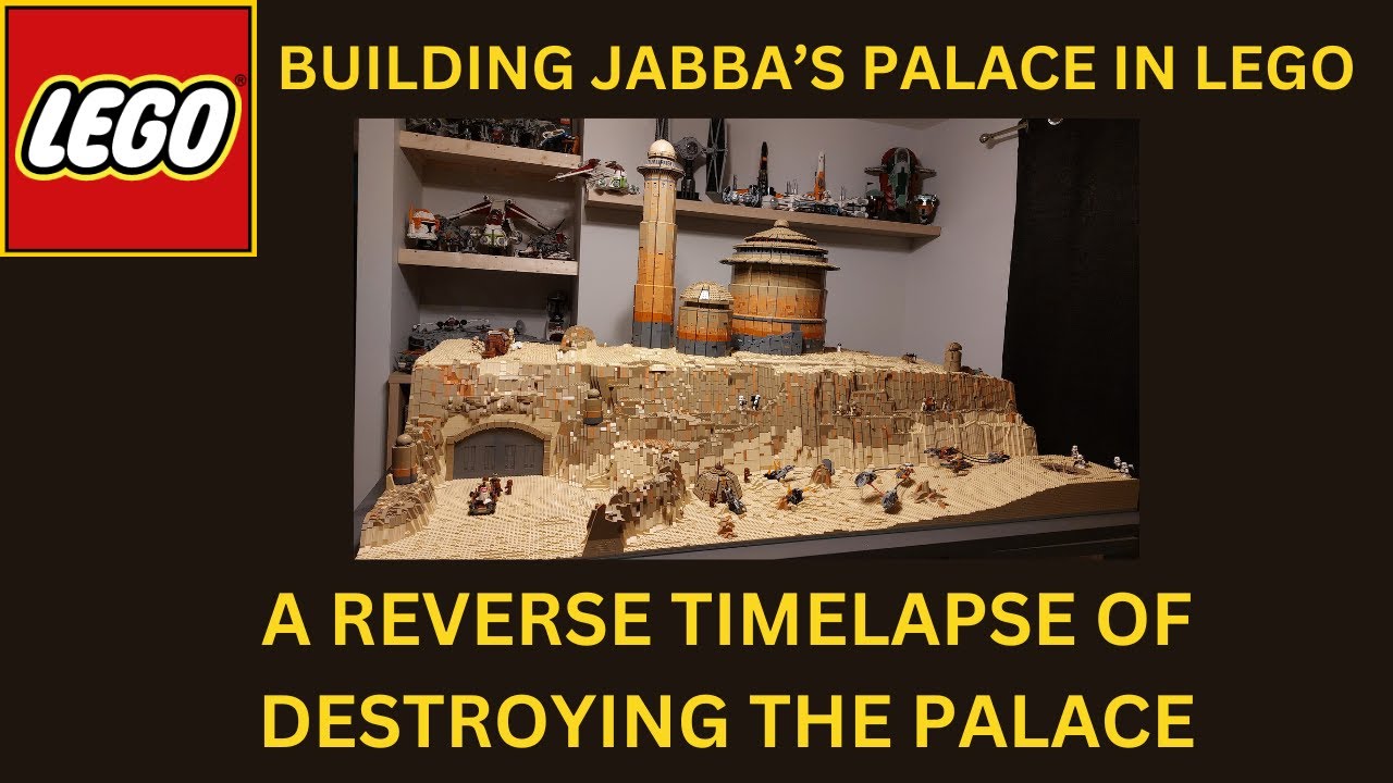 STAR WARS LEGO - REVERSED TIMELAPSE OF DESTROYING JABBA'S PALACE IN LEGO