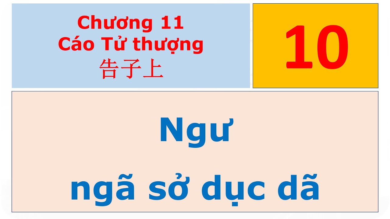 158 Mạnh Tử   Chương 11 Cáo Tử thượng   10 Ngư ngã sở dục dã