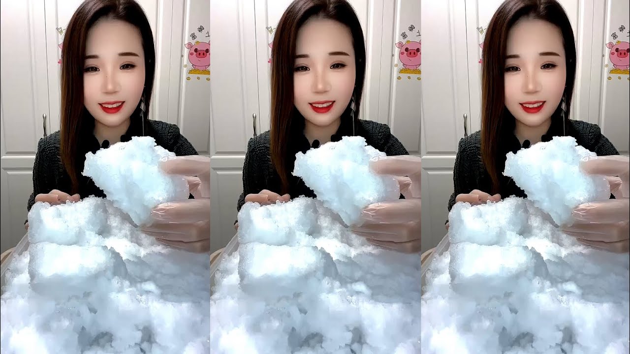 ASMR WHITE ICE EATING / ICE EATING YY