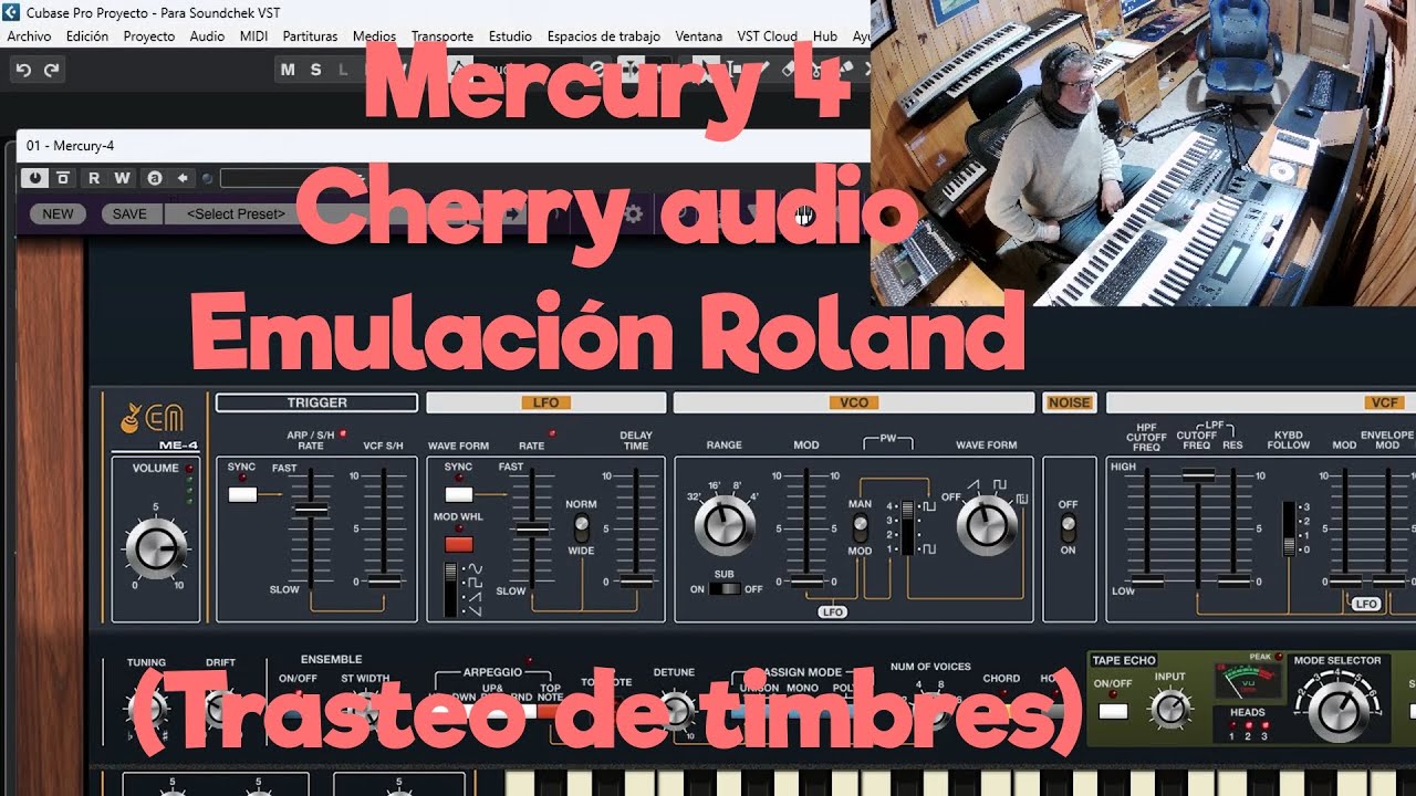 Cherry audio Mercury 4 emulación de Roland VST para cubase