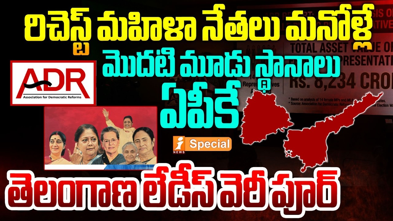 రిచెస్ట్ మహిళా నేతలు మనోళ్లే | Richest Women Leaders in AP | AP Politics | iNews