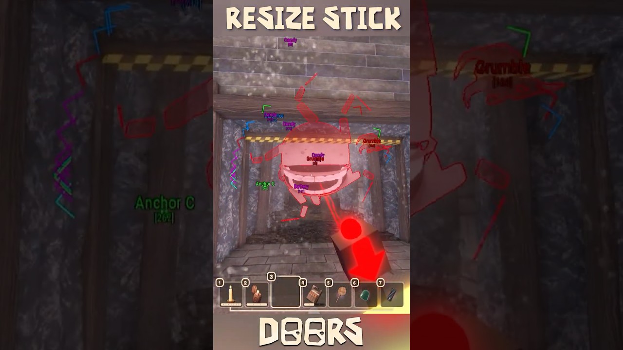 Roblox DOORS : Turning Giggles into Grumbles with Almighty God Stick (Trick or Treat) #doors #roblox