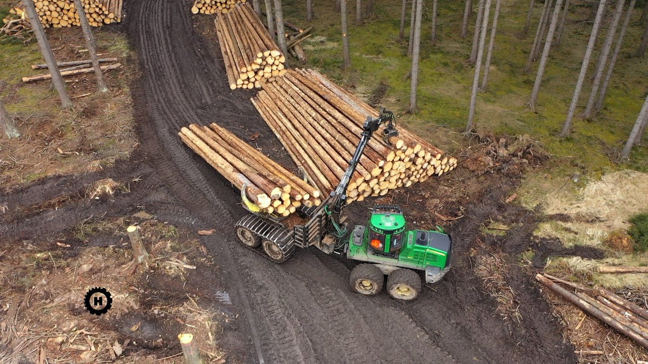 Лесоматериалы в Китай с крупнейшим John Deere
