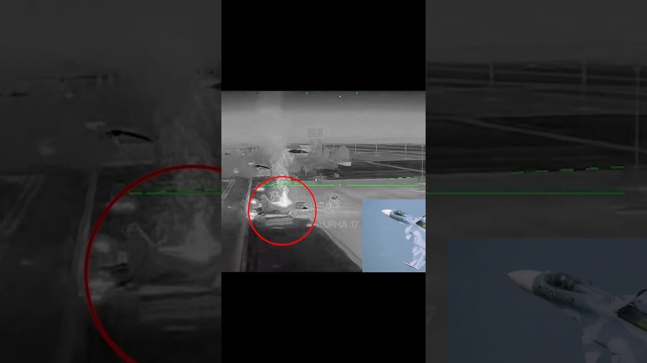 Su-33, MiG-29, and Orion drone attacked at airfield. #Shorts