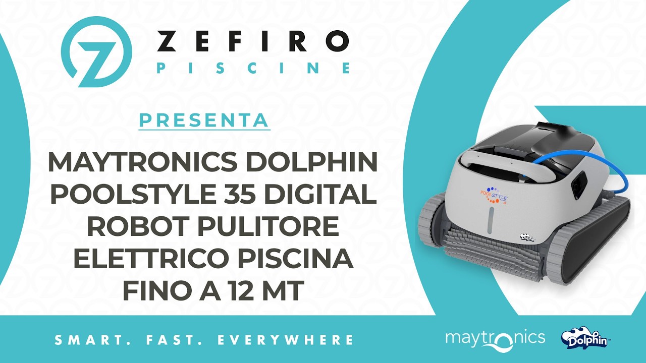 Robot Pulitore Piscina Dolphin Poolstyle 35 | Fino 12 Metri | ZefiroPiscine