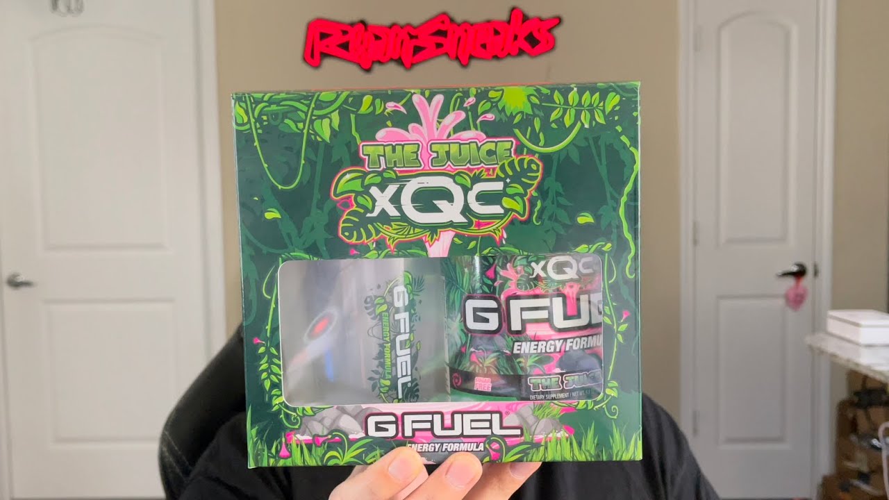 G FUEL XQC The Juice Collectors Box Unboxing Review And Taste Test!