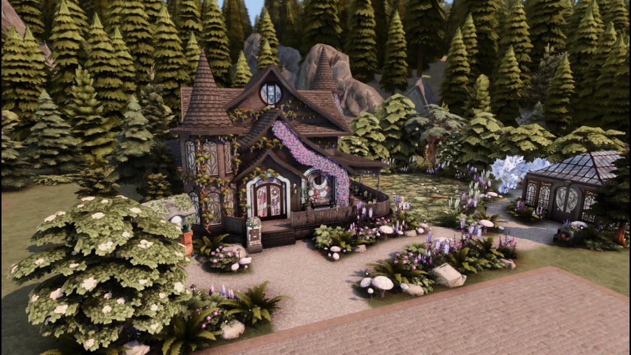The Sims 4 - Enchanted Witch's Cottage - Speedbuild🖤✨🔮