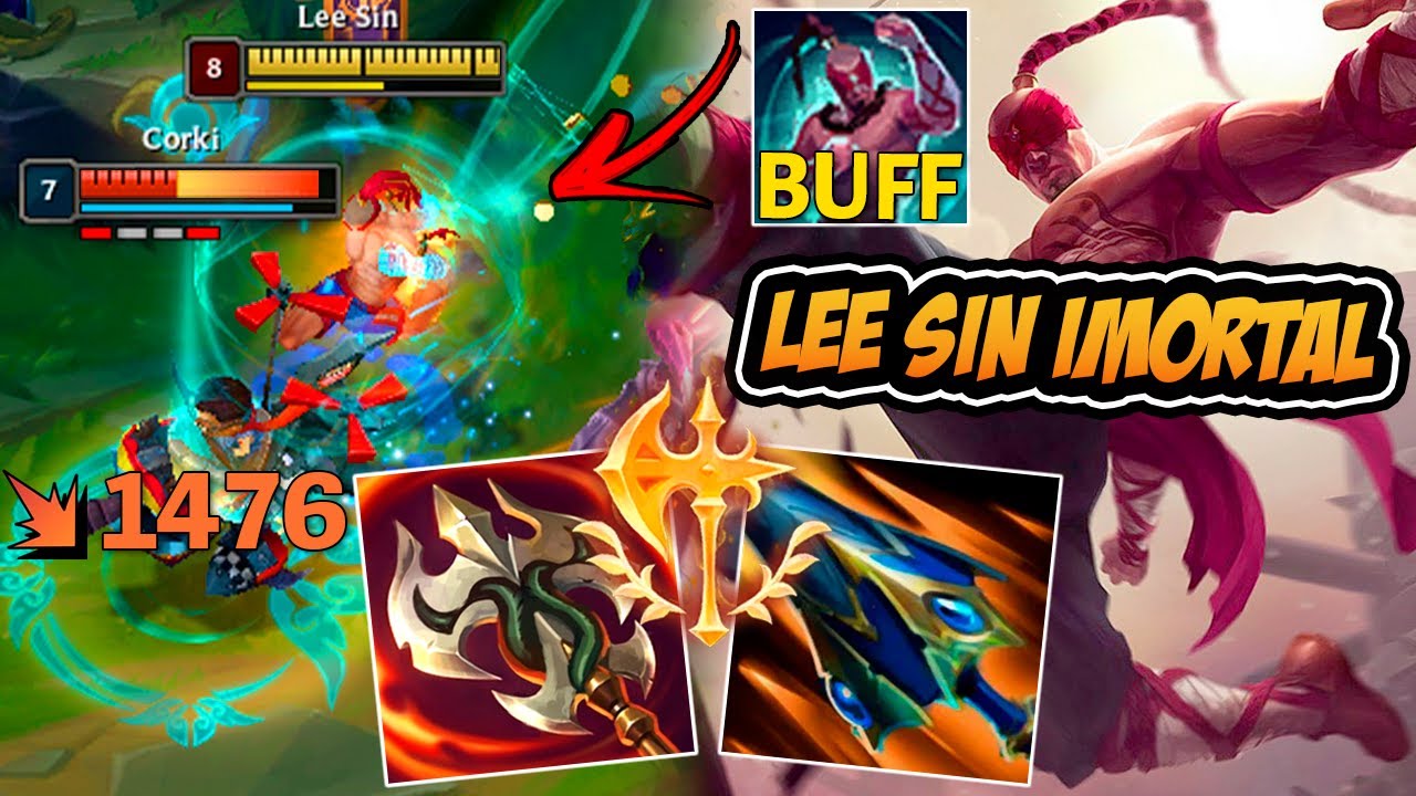A BUILD IMORTAL DO LEE SIN JUNGLE DEPOIS DO BUFF *cura muito* - LEAGUE OF LEGENDS