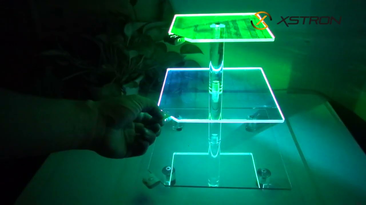 Acrylic LED Cake Stand Lighted Cupcake Holder TDL-ZS