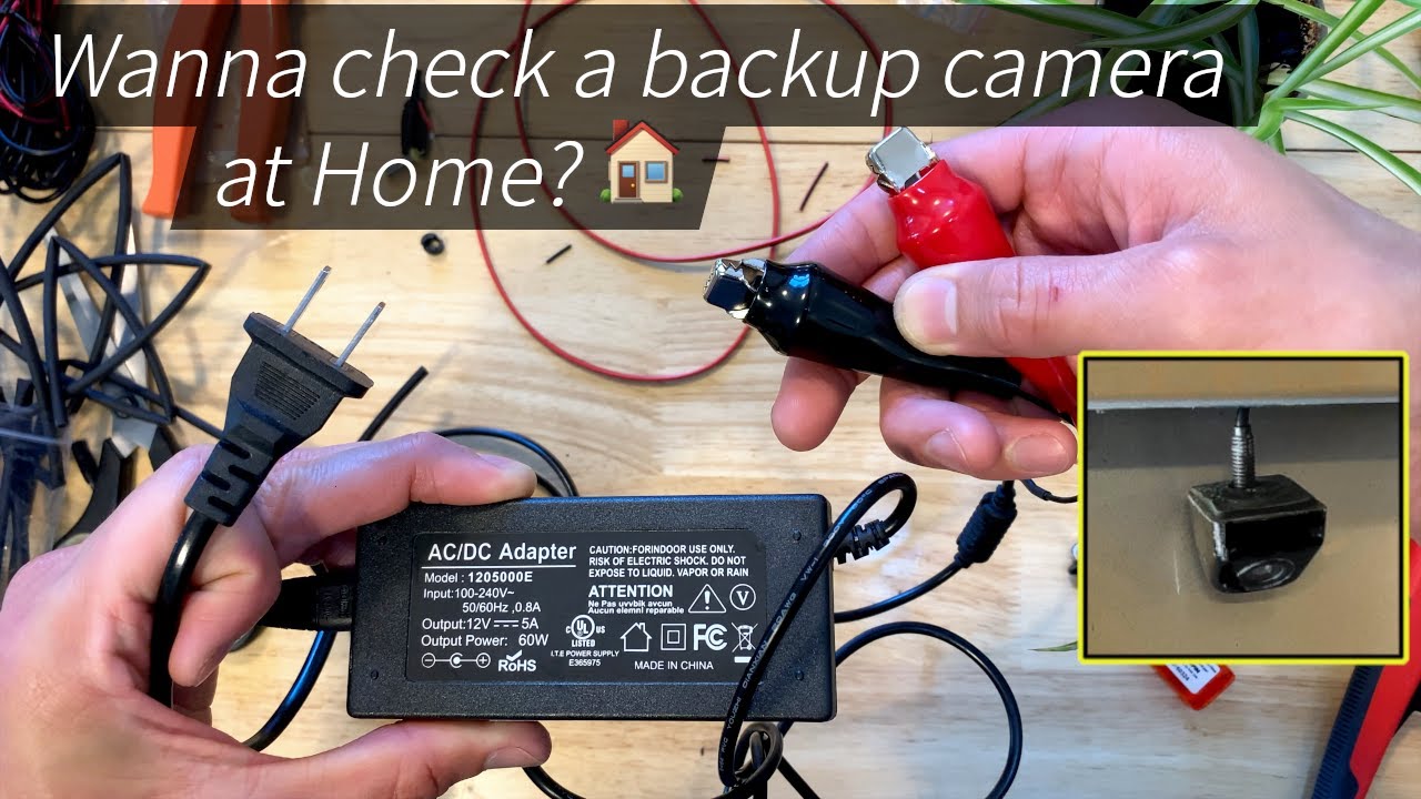 How to connect a backup camera to your home TV with AC/DC Adapter