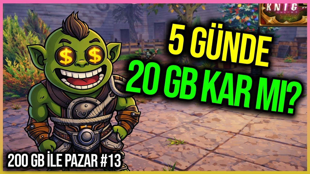 HER GÜN 4 GB KAZANIYORUM! | 200 GB ile Pazar Yapıyorum #13 | Knight Online Pazar | ZERO