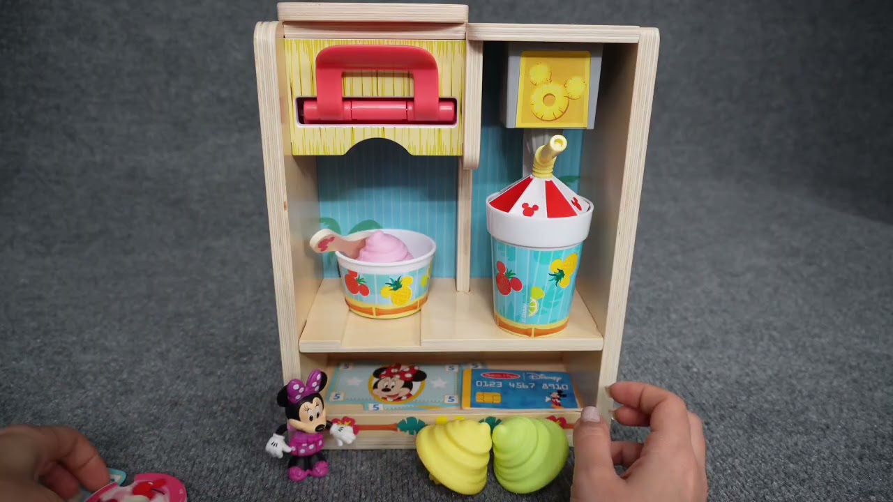 Disney Mickey & Minnie Tropical Ice Cream Set: Satisfying Wooden ASMR 🍦✨