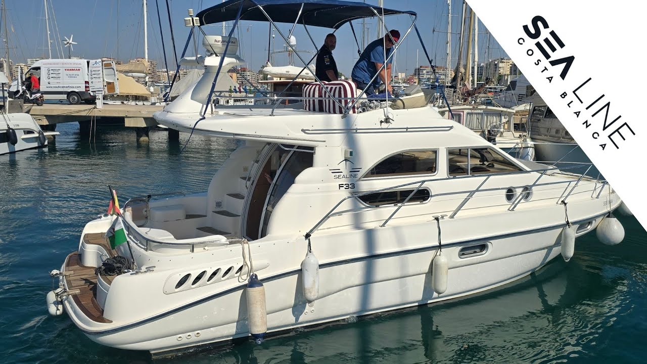 Pre-Owned Sealine F33 available for sale @ Sea Line Costa Blanca in Torrevieja. ( Outside View )