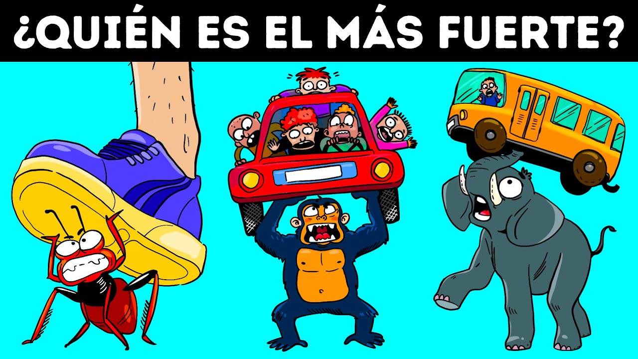 Comparaciones de animales extremadamente fuertes
