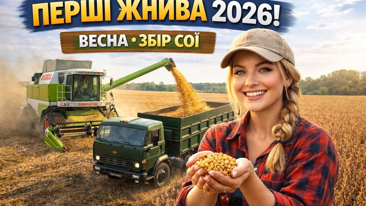 ПЕРШІ ЖНИВА СОЇ 2026! 🔥 Claas Dominator 85 в роботі