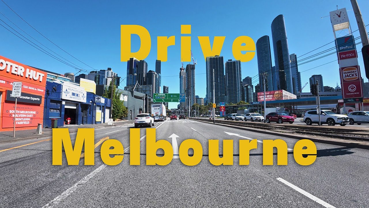 Real Drive into Melbourne City | Moorabbin Airport to CBD (No Talking)