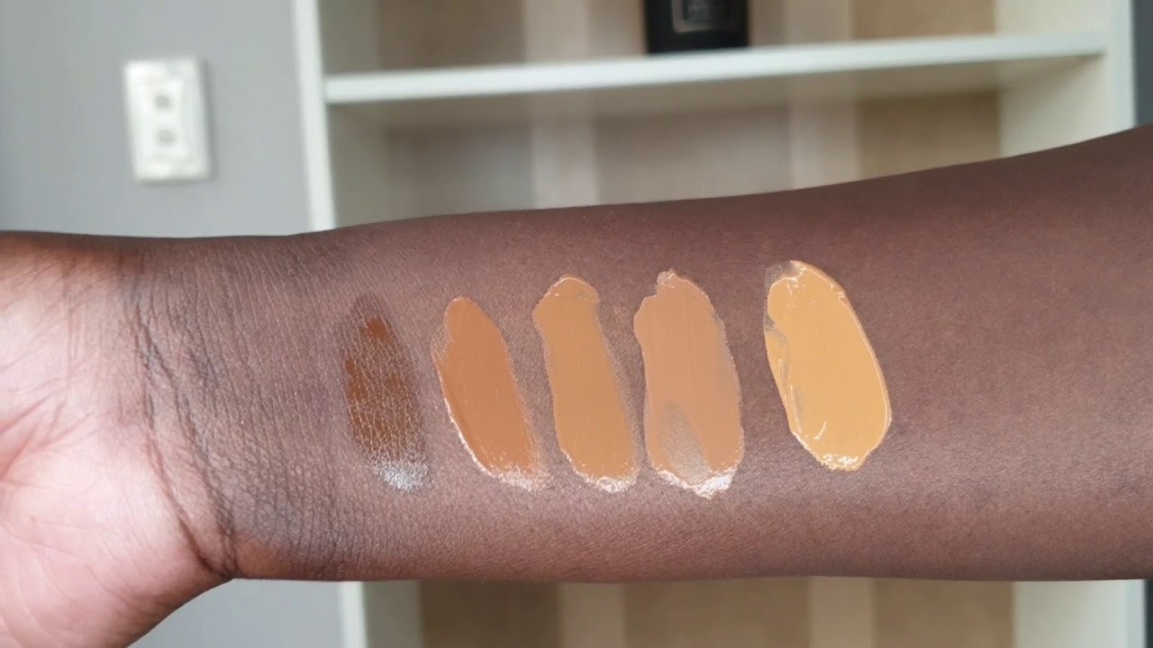 L.A Girl Pro Coverage Illuminating Foundation Swatches. Dark Medium Tan shades
