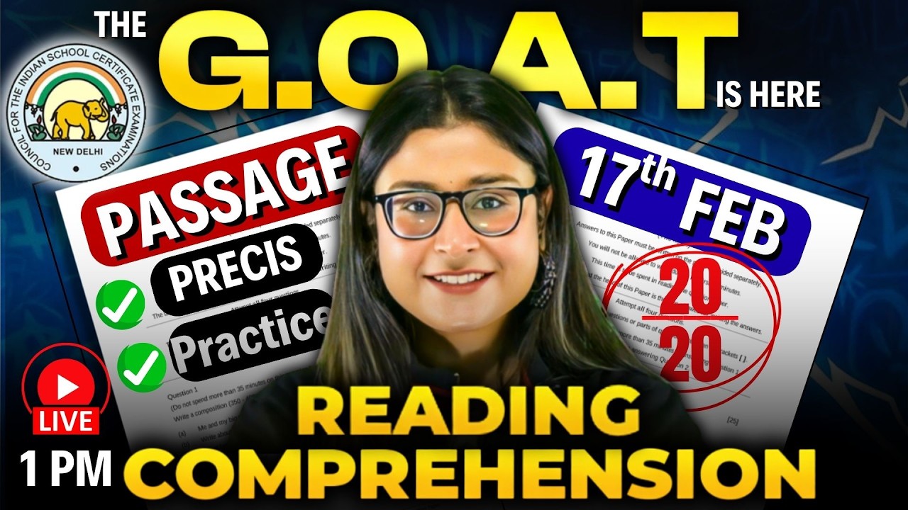 Trick to Solve Unseen Passage Fast | How to Write Precis | Tips & Tricks | ICSE Class 10 | ICSE 2026