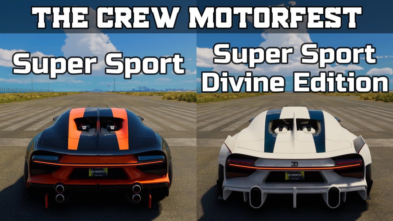 The Crew Motorfest - Chiron Super Sport 300+ vs Chiron Super Sport 300+ Divine Edition - Drag Race