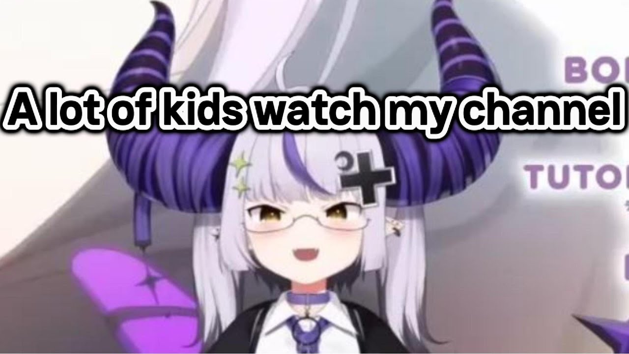 Laplus saying her channel is kid-friendly while playing a "wholesome" game is funny