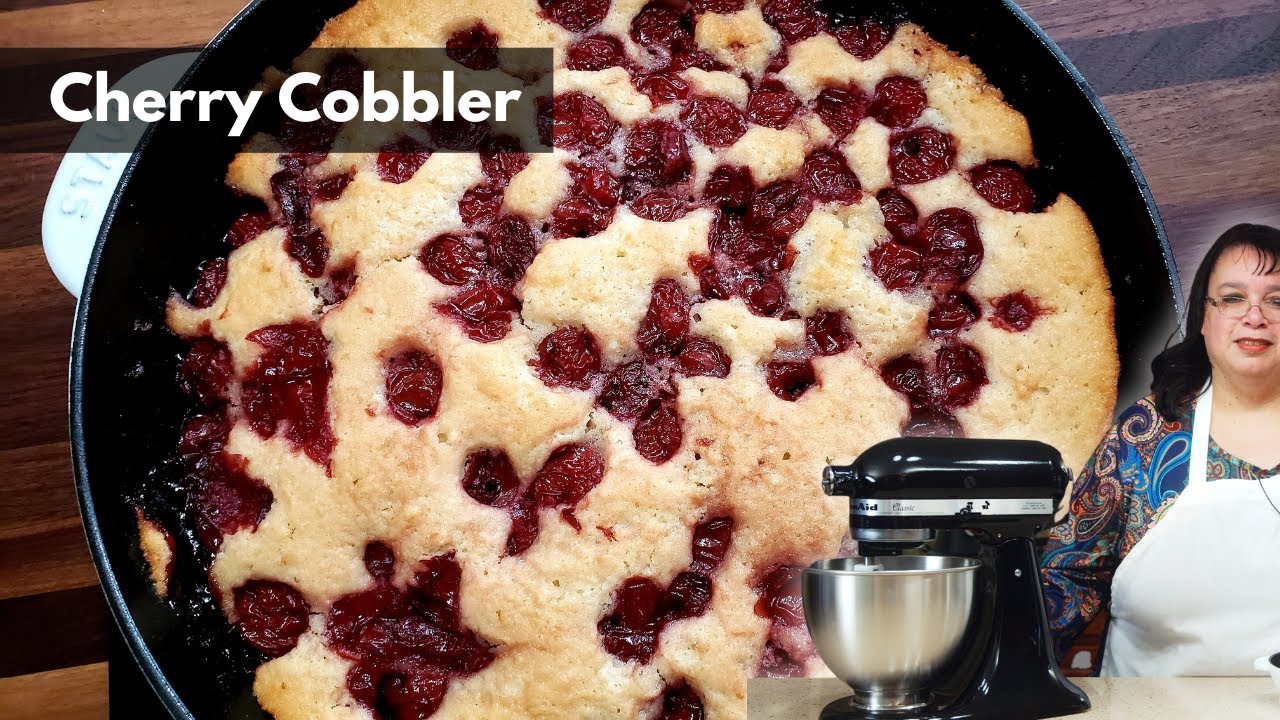 How to Make Cherry Cobbler from Scratch 🍒 | Staub Cast Iron Skillet