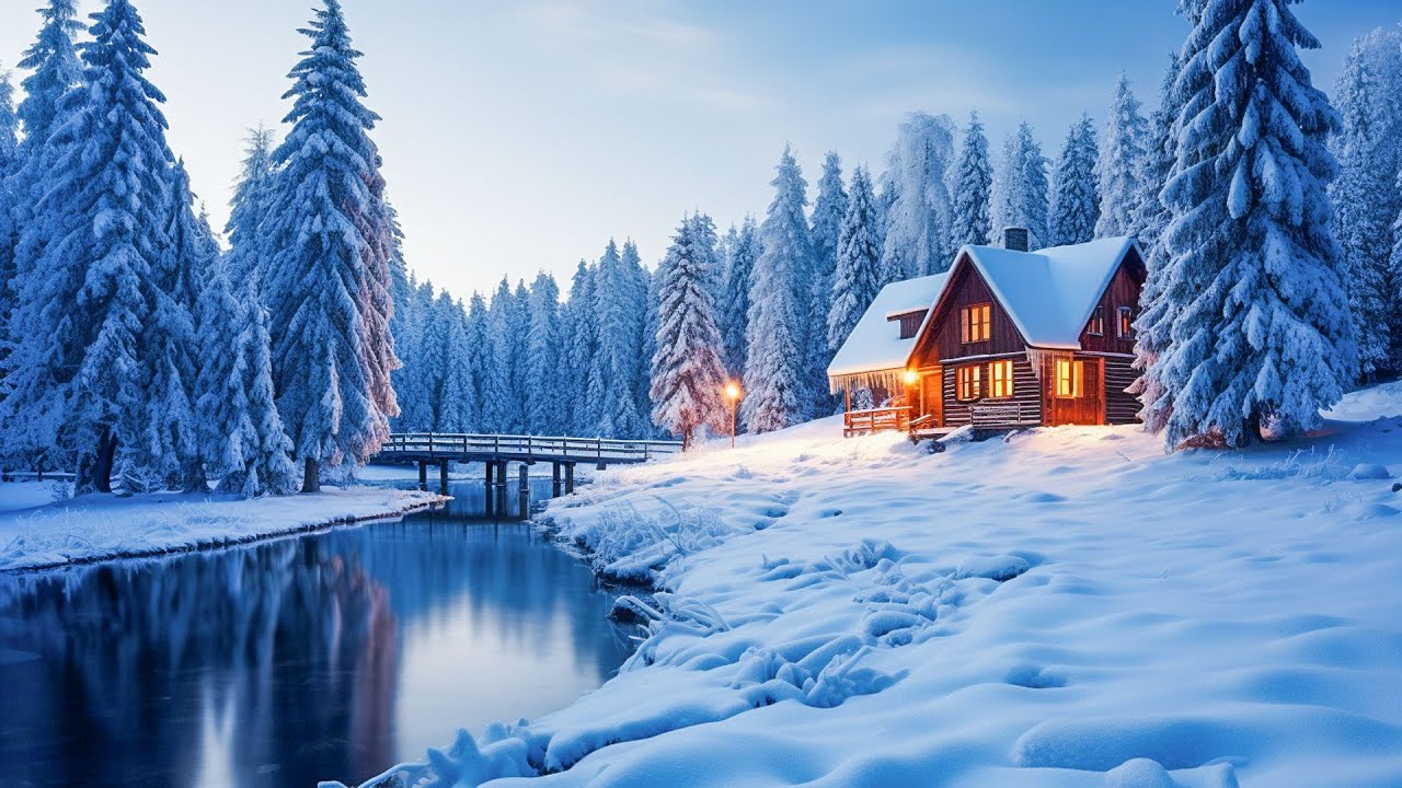 Para&iacute;so para el invierno fr&iacute;o ⛄ Noviembre Invierno, nieve, relajante m&uacute;sica de piano relajante