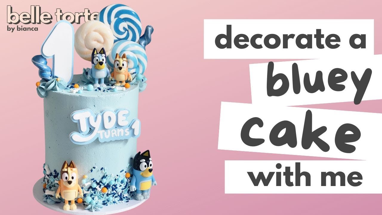 Decorate a BLUEY & BINGO BIRTHDAY CAKE with me