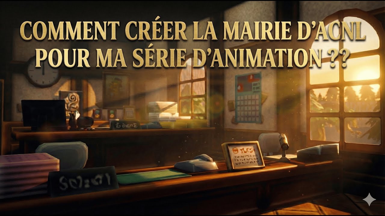 Comment j'ai créé la mairie d'ACNL pour ma série d'animation ??