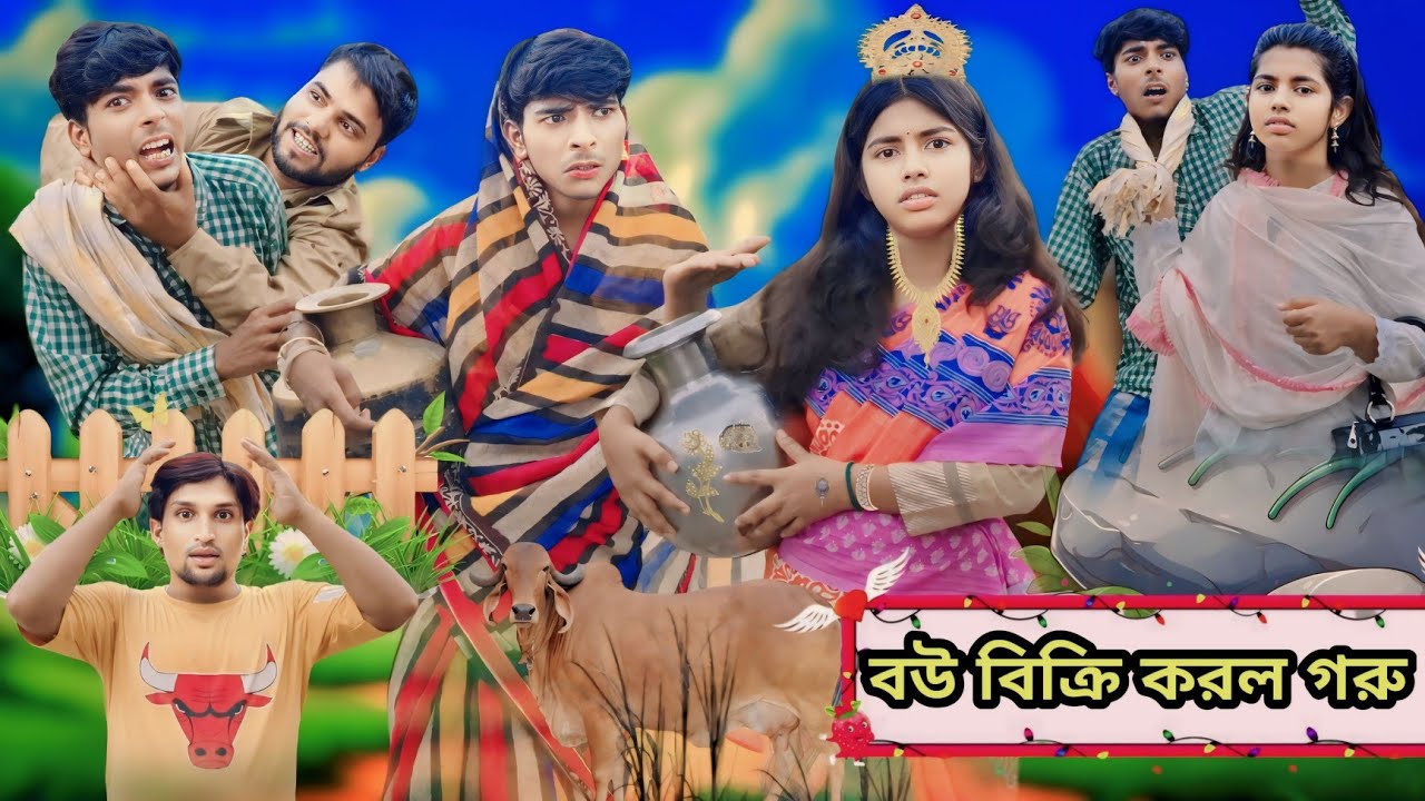 বউ বিক্রি করল গরু | New Funny Morjina Natok  Comedy | Mukhiyaji Funny Video |original natok Bangla