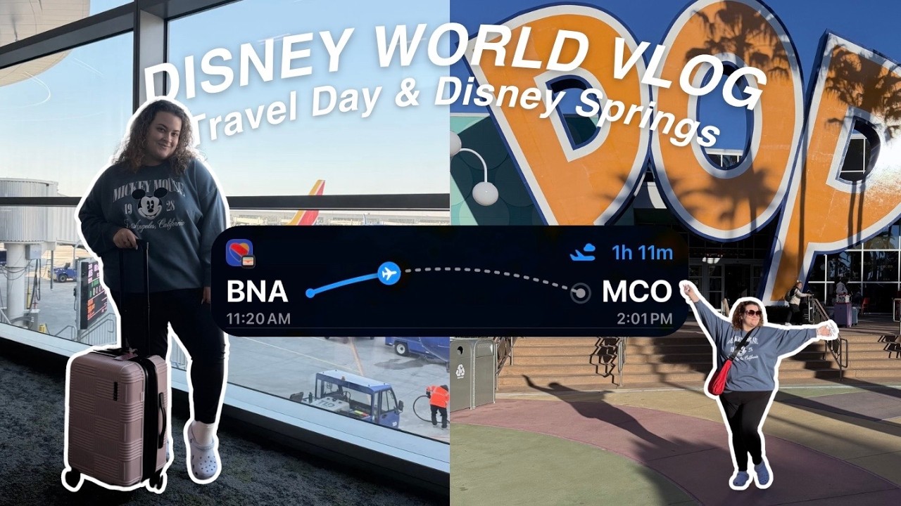 DISNEY WORLD VLOG ✨🛍️✈️ Travel Day, Pop Century & Disney Springs