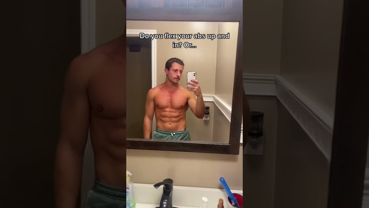 Which way do you flex your abs? #abs #shortsviral