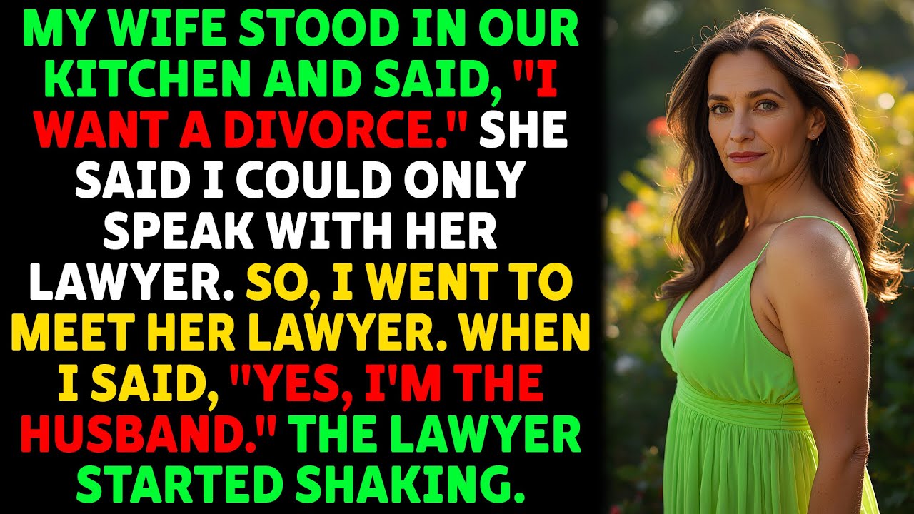 My Wife Stood In Our Kitchen and Said, 'I WANT A DIVORCE.' She Said I Could Only Speak.. Drama Story