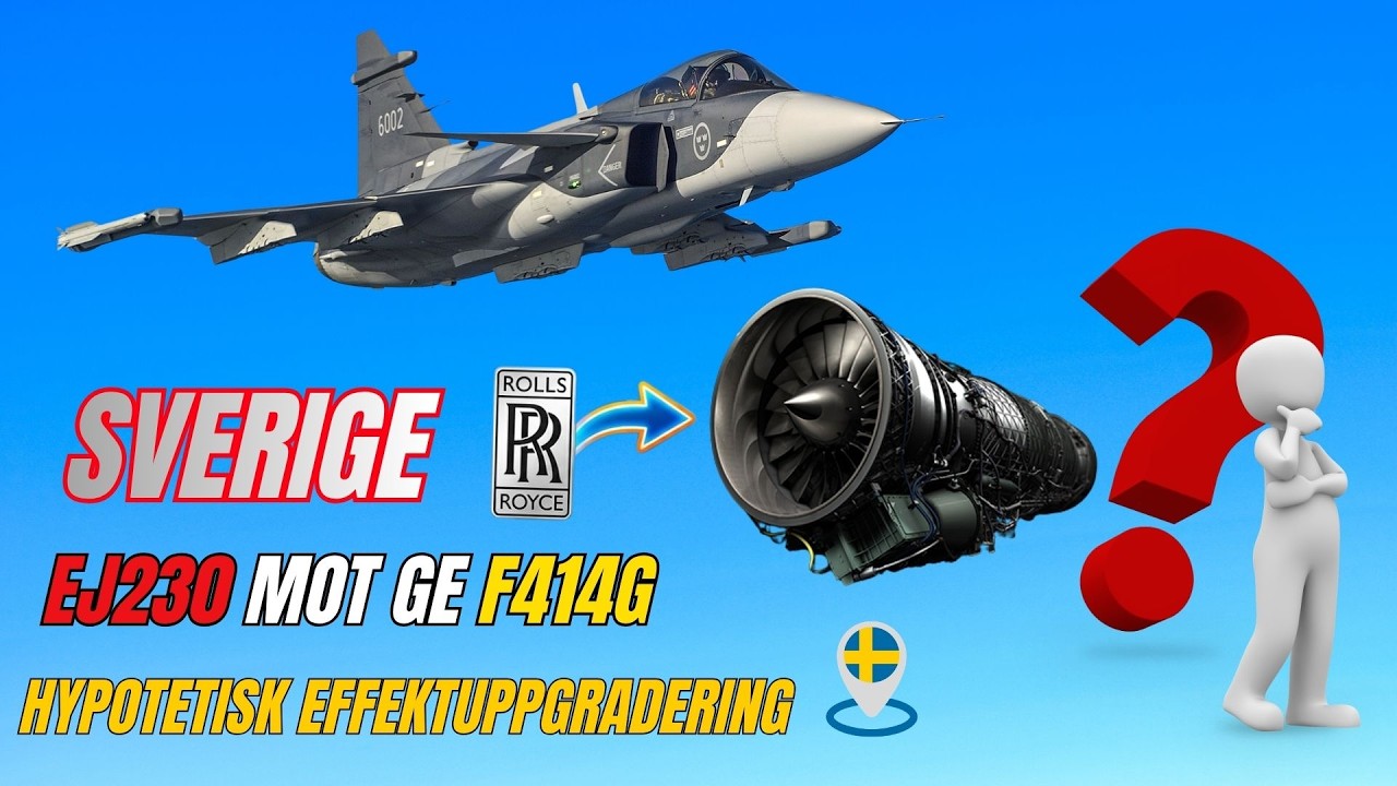 Sveriges Gripen Es hypotetiska kraft&ouml;kning EJ230 mot GE F414G i en direkt j&auml;mf&ouml;relse