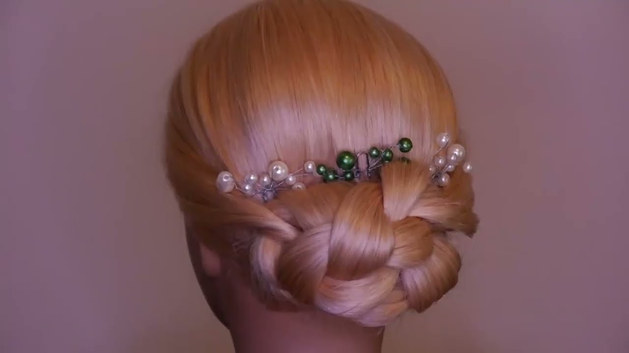 FLECHTE  NUR 2 ZÖPFE für diese SCHÖNE & EINFACHE FRISUR zum selber machen. CUTE & EASY HAIR BUN