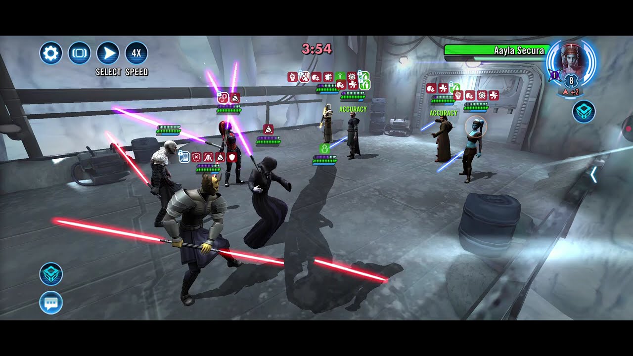 Traya/Sion/Nihilus/Savage/Talon (wordy support) vs. JMM/Depa/JTG/Jocasta/Aayla (wdy attacker): 65